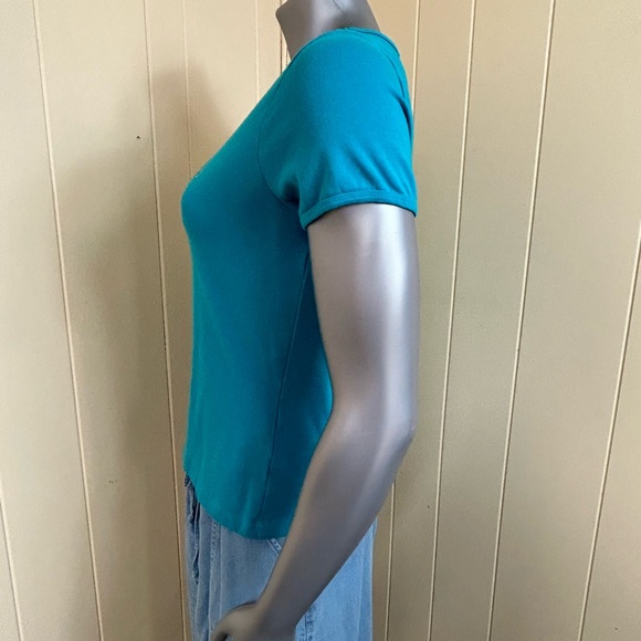 Harley Davidson Motorcycles Cap Sleeve T-Shirt Blue Womens XL Hals New Berlin WI - Picture 3 of 12